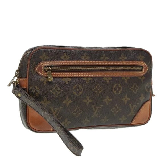 LOUIS VUITTON Monogram Marly Dragonne GM Clutch Bag M51825 LV Auth 89657 - Picture 1 of 16
